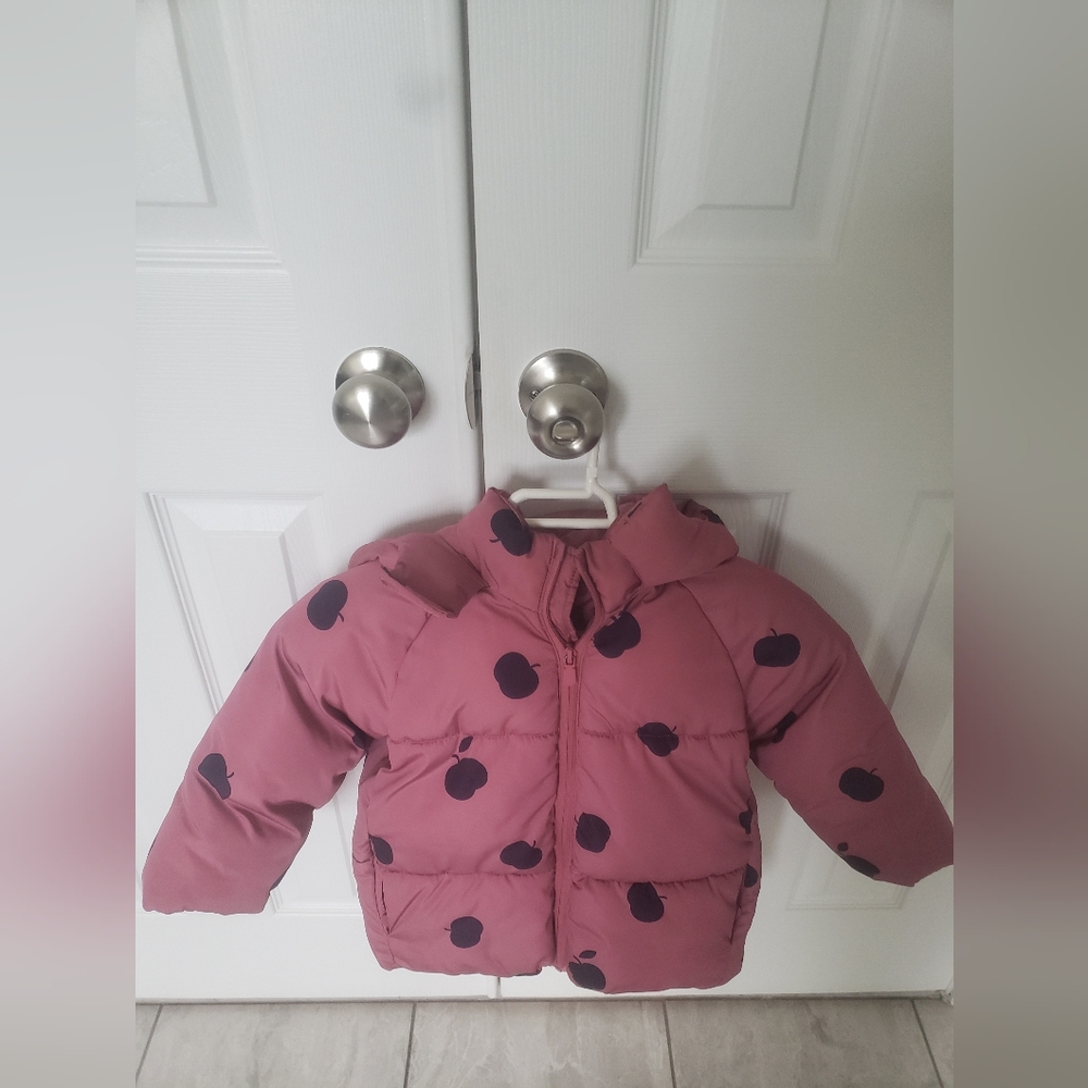 Zara Kids Pink Apple Pattern Jacket
